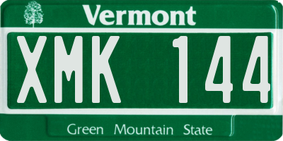 VT license plate XMK144