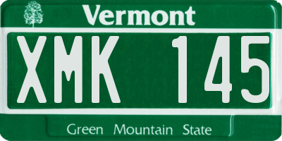 VT license plate XMK145