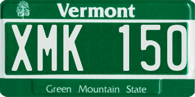 VT license plate XMK150