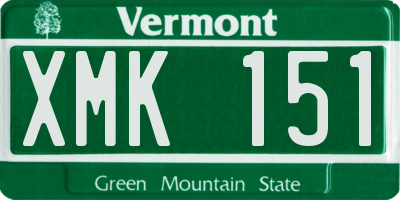 VT license plate XMK151