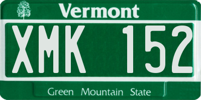 VT license plate XMK152
