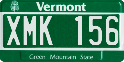 VT license plate XMK156