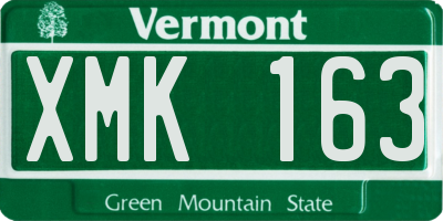 VT license plate XMK163