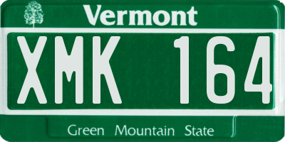 VT license plate XMK164