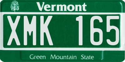 VT license plate XMK165
