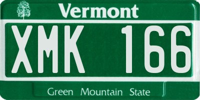 VT license plate XMK166