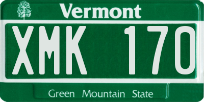 VT license plate XMK170