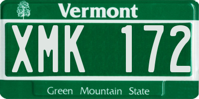 VT license plate XMK172
