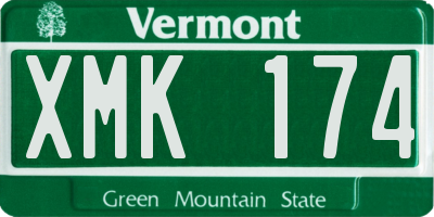 VT license plate XMK174