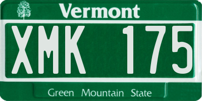 VT license plate XMK175
