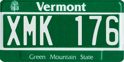 VT license plate XMK176