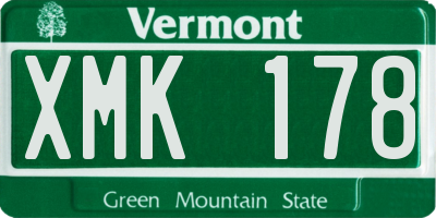 VT license plate XMK178