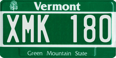 VT license plate XMK180