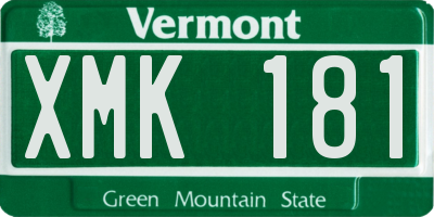 VT license plate XMK181