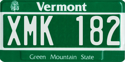VT license plate XMK182