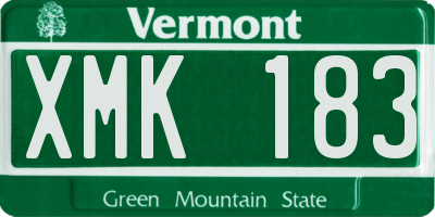 VT license plate XMK183
