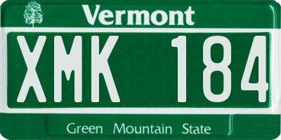 VT license plate XMK184