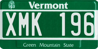 VT license plate XMK196