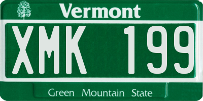 VT license plate XMK199