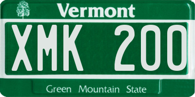 VT license plate XMK200