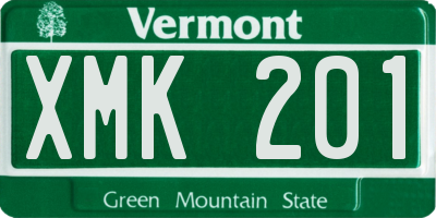 VT license plate XMK201