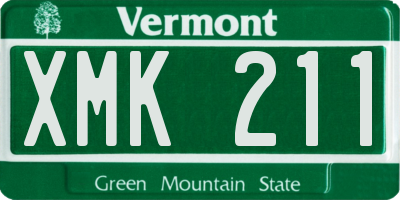 VT license plate XMK211