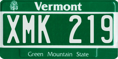 VT license plate XMK219
