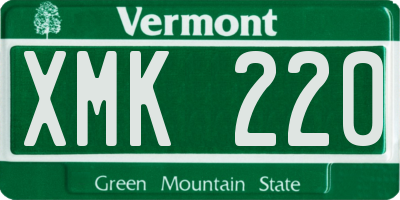 VT license plate XMK220