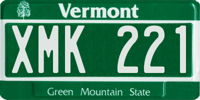 VT license plate XMK221