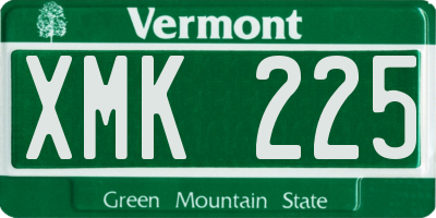 VT license plate XMK225