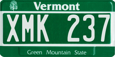 VT license plate XMK237