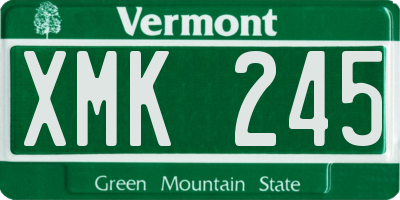 VT license plate XMK245