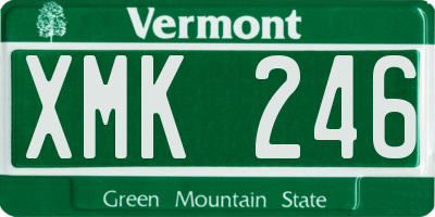 VT license plate XMK246