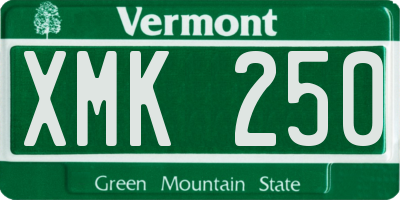 VT license plate XMK250