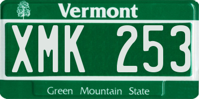 VT license plate XMK253