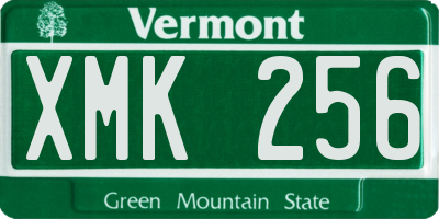 VT license plate XMK256