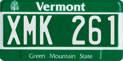 VT license plate XMK261
