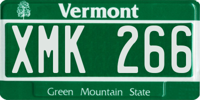 VT license plate XMK266