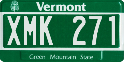 VT license plate XMK271