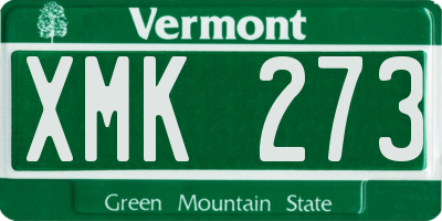 VT license plate XMK273