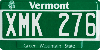 VT license plate XMK276