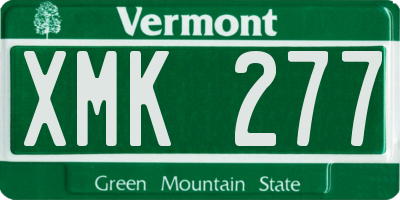 VT license plate XMK277