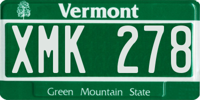 VT license plate XMK278