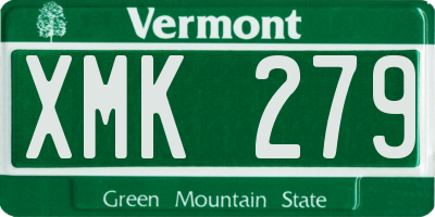 VT license plate XMK279