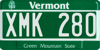 VT license plate XMK280
