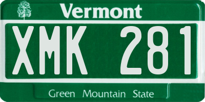 VT license plate XMK281