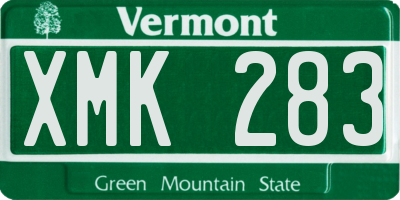 VT license plate XMK283