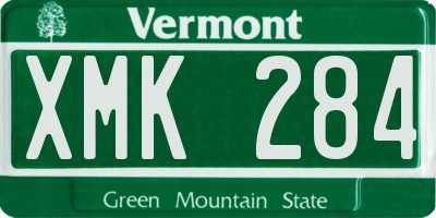 VT license plate XMK284