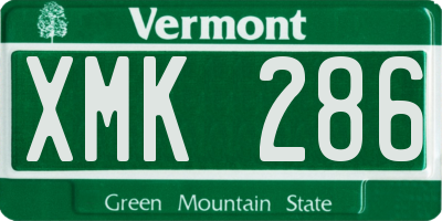 VT license plate XMK286
