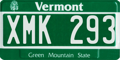 VT license plate XMK293